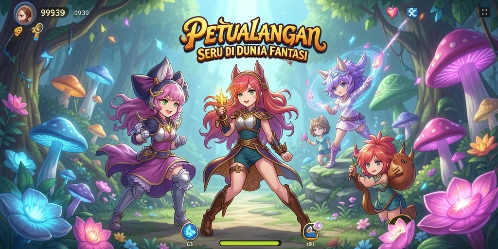 Gameplay menarik dalam dunia Anime yang penuh petualangan.