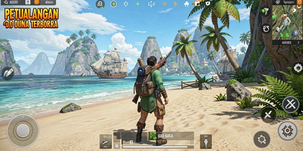 Gameplay ASG55 menunjukkan kebebasan eksplorasi dalam dunia terbuka.