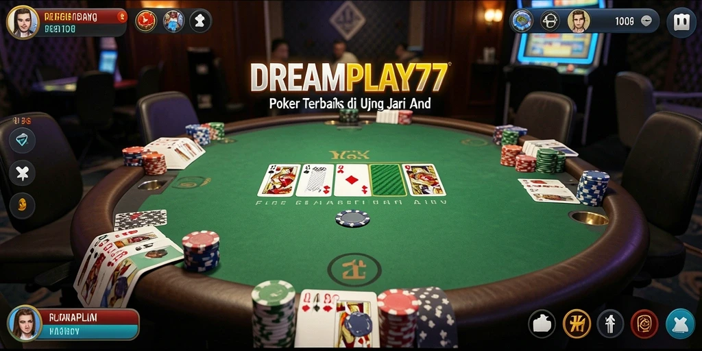 Tampilan menarik dan gameplay seru dalam permainan Poker.