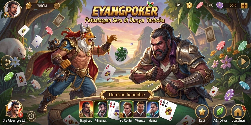 Screenshot gameplay dari dunia terbuka EYANGPOKER yang menarik.