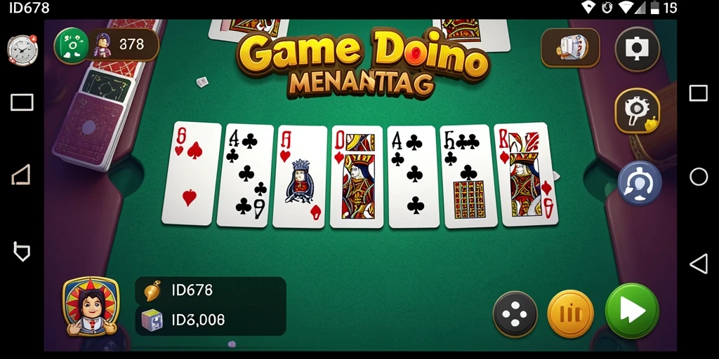 Tampilan utama gameplay Domino ID678 yang seru dan interaktif.