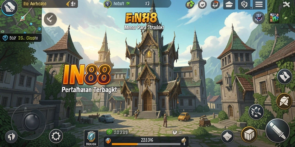Tampilan menarik dari gameplay IN88 dalam mode Tower Defense.