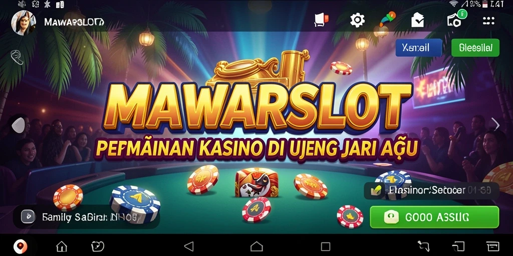Tampilan gameplay MAWARSLOT dengan suasana kasino yang mendebarkan.