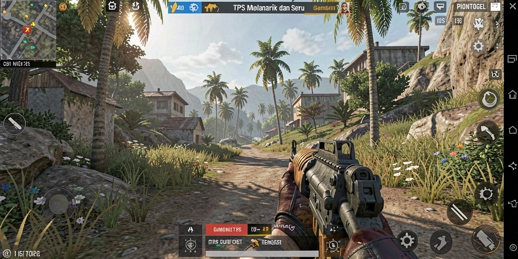Tampilan seru dari gameplay PIONTOGEL di action TPS.