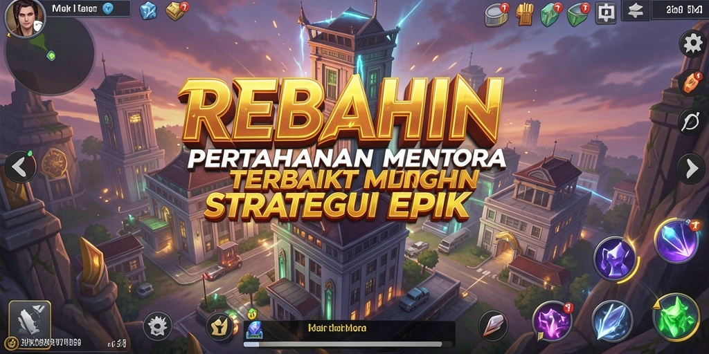Tampilan gameplay seru dalam game Tower Defense REBAHIN.