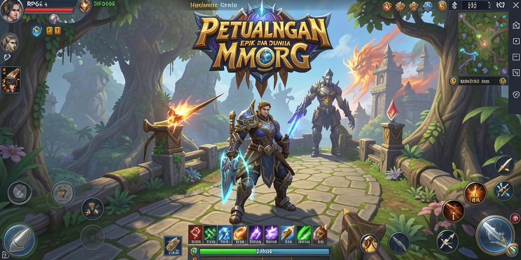 Tampilan gameplay RP66 yang epik dan mendetail dalam petualangan MMORPG.