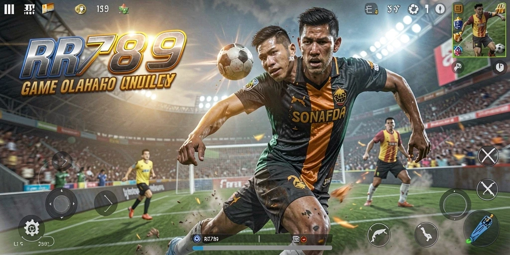 Tampilan utama gameplay RR789 yang menunjukkan aksi olahraga mendebarkan.
